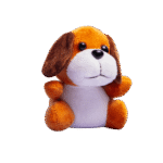 Brown stuffed dog
