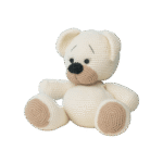 White knitted teddy bear
